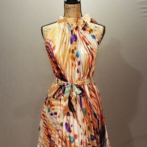 Silk/ Rayon Multi Colored Sun Dress
